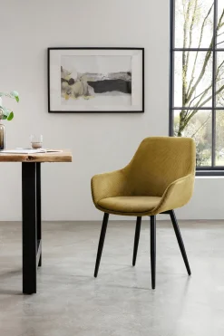 Armstoel Amine Goud – Set van 2