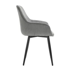 Armstoel Amine Grijs – Set van 2