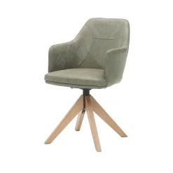 Armstoel Andrei Groen Stof – Set van 2