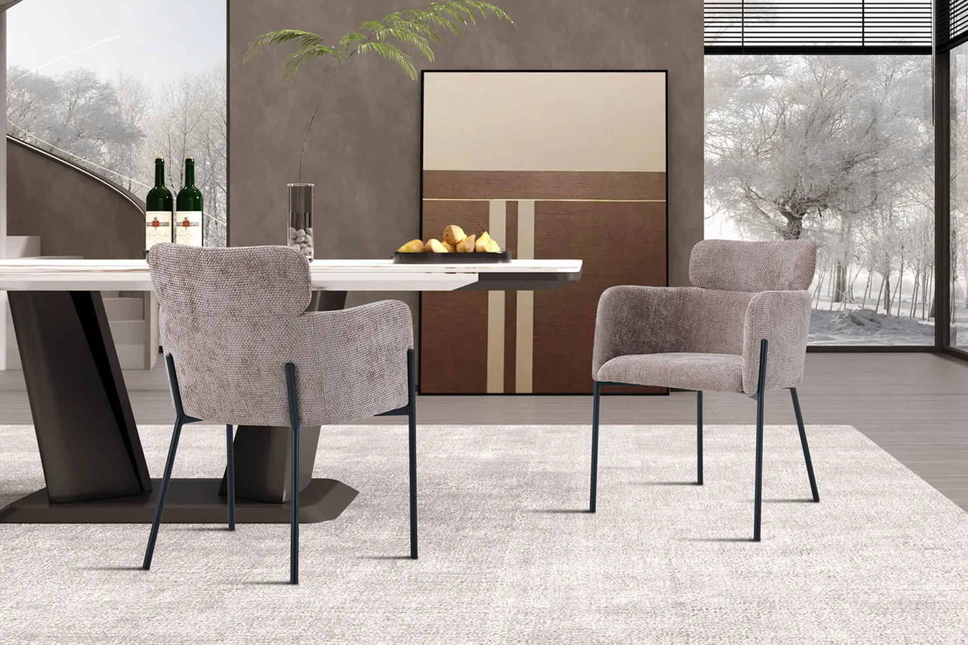 Armstoel Anneloes Zand – Set van 2