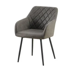 Armstoel Arno Grijs – Set van 2