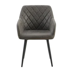 Armstoel Arno Grijs – Set van 2