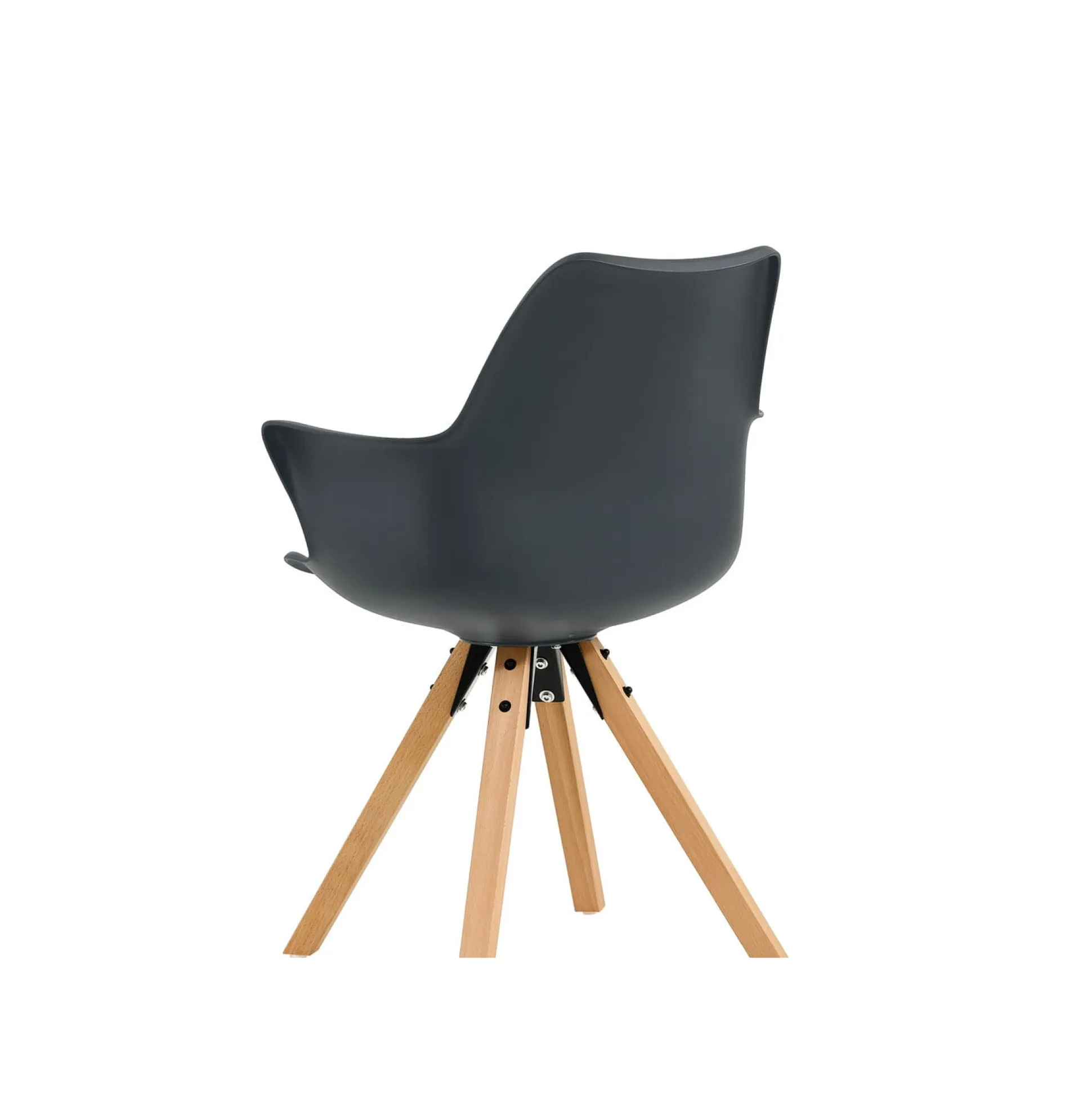 Armstoel Billie Donkergrijs – Set van 2