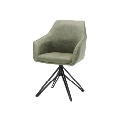 Armstoel Boas Groen Stof