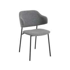 Armstoel Didi Donkergrijs Bouclé – Set van 2