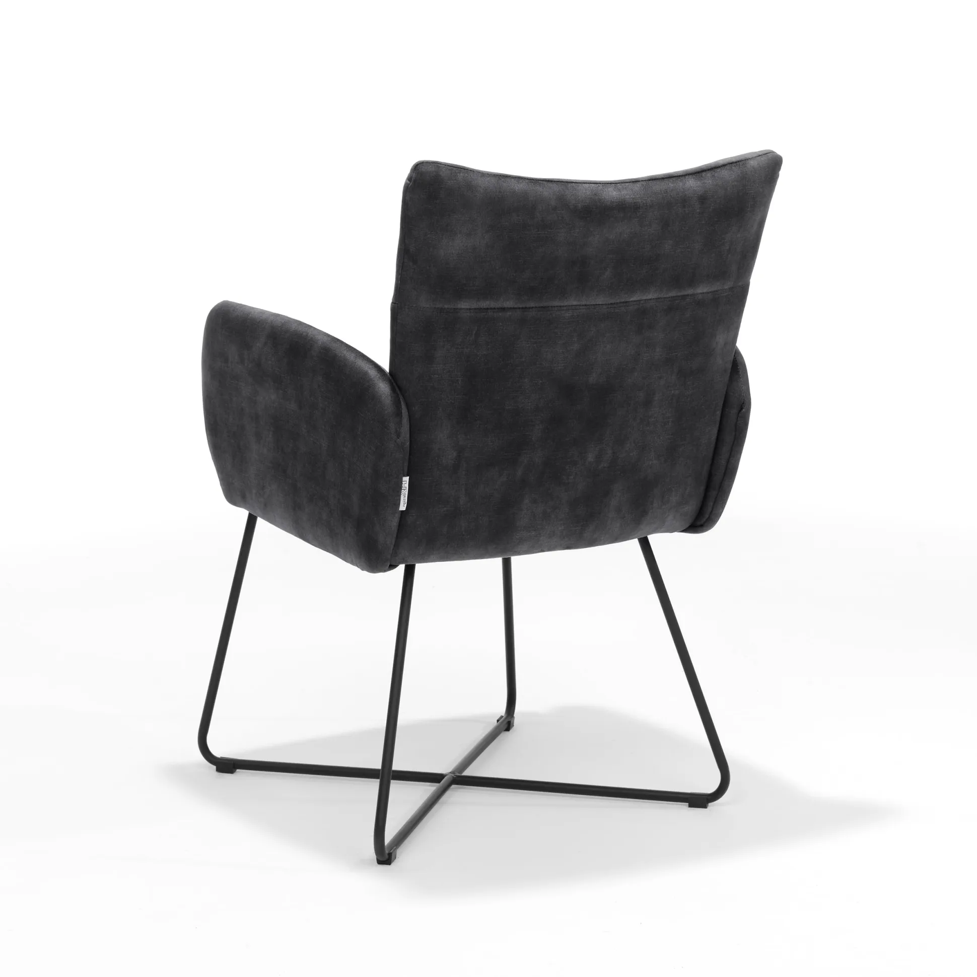 Armstoel Elisa Antraciet – Set van 2