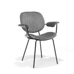 Armstoel Emma Grijs – Set van 2