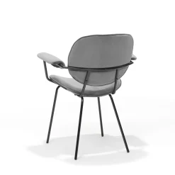 Armstoel Emma Grijs – Set van 2