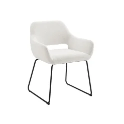 Armstoel Hilton Wit Bouclé