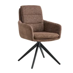 Armstoel Irma Bruin – Set van 2