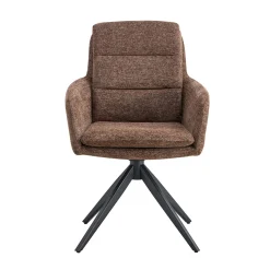 Armstoel Irma Bruin – Set van 2