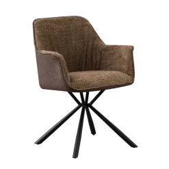 Armstoel Jan Bouclé Zand – Set van 2