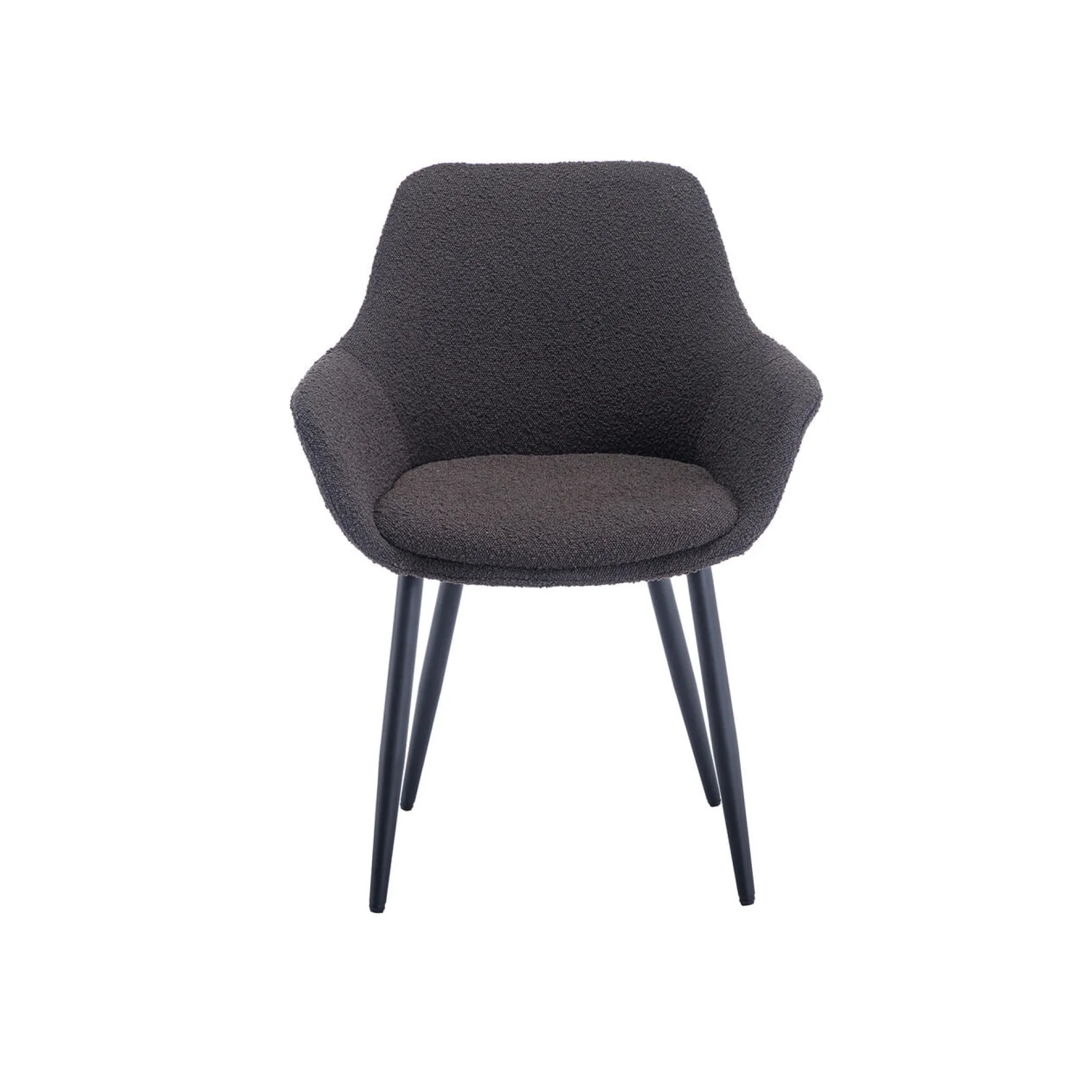 Armstoel Kate Antraciet Bouclé – Set van 2