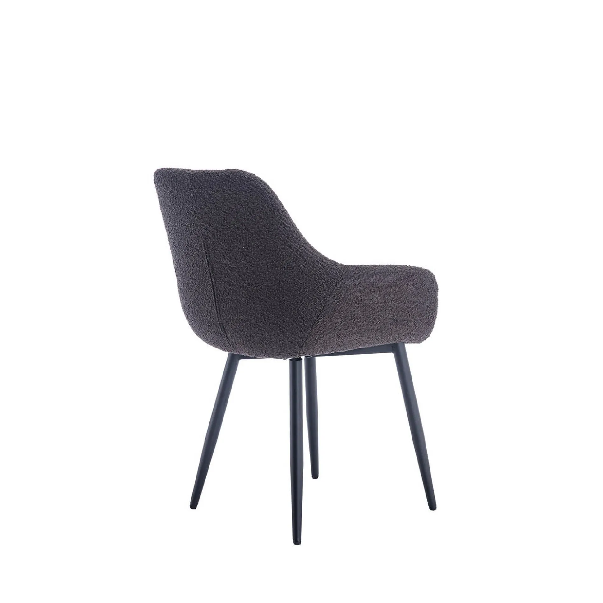 Armstoel Kate Antraciet Bouclé – Set van 2