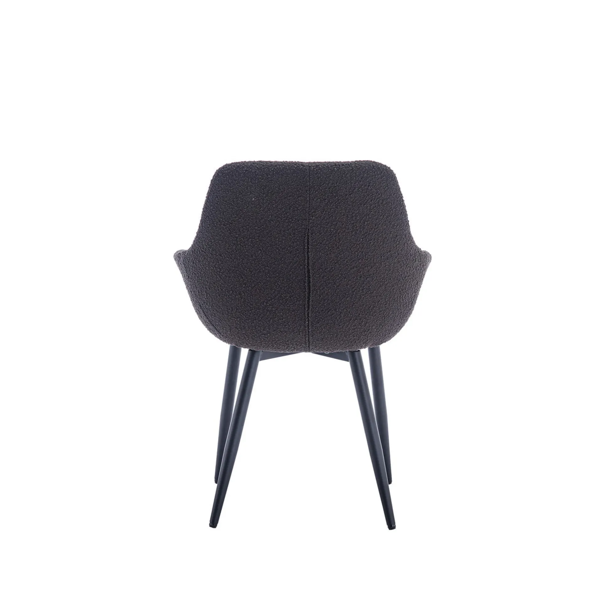 Armstoel Kate Antraciet Bouclé – Set van 2