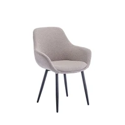 Armstoel Kate Taupe Bouclé – Set van 2