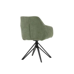 Armstoel Lise Groen Ribstof