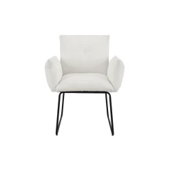 Armstoel Lizzie Wit Bouclé