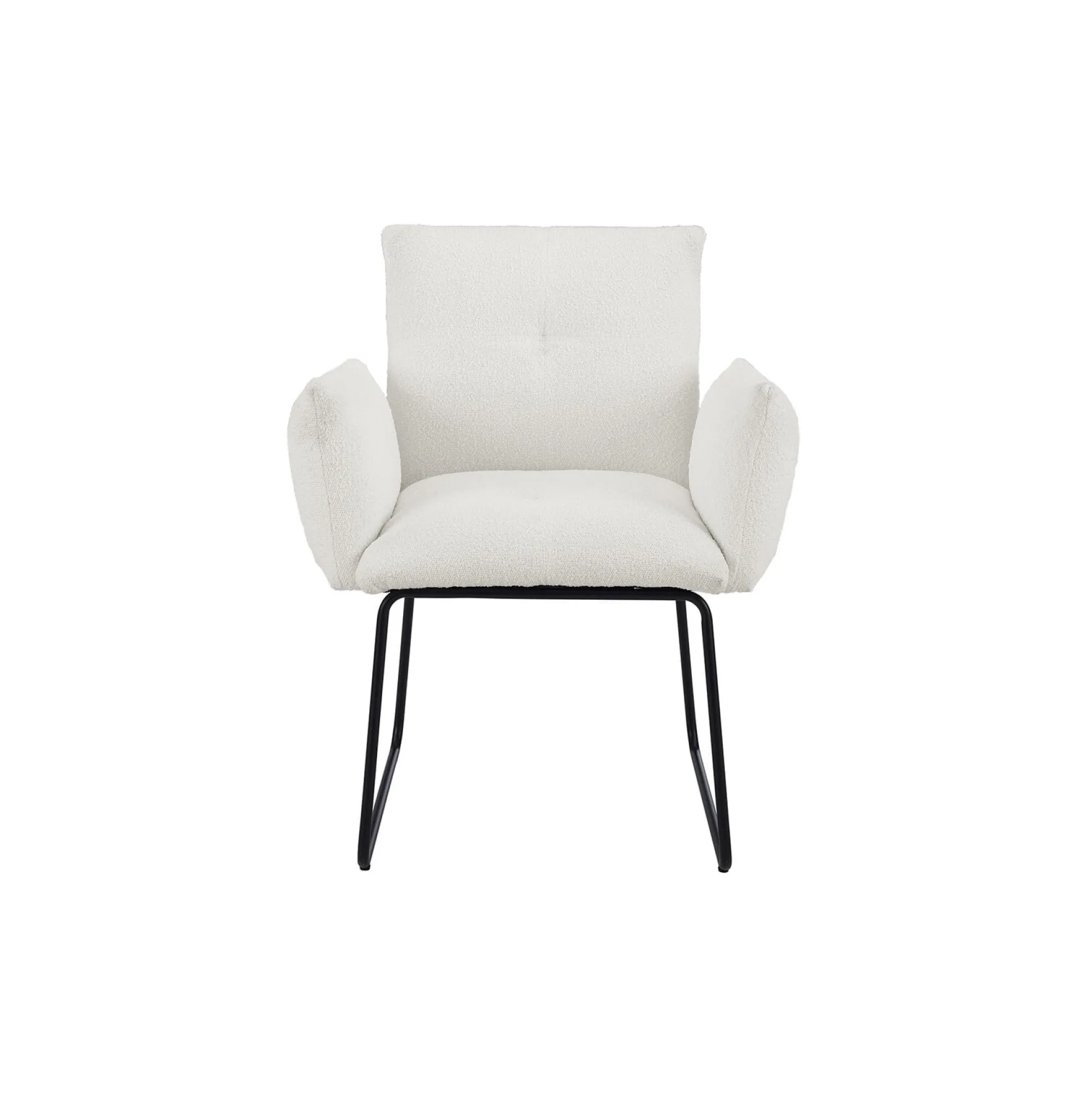 Armstoel Lizzie Wit Bouclé