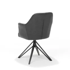 Armstoel Melvin Antraciet – Set van 2