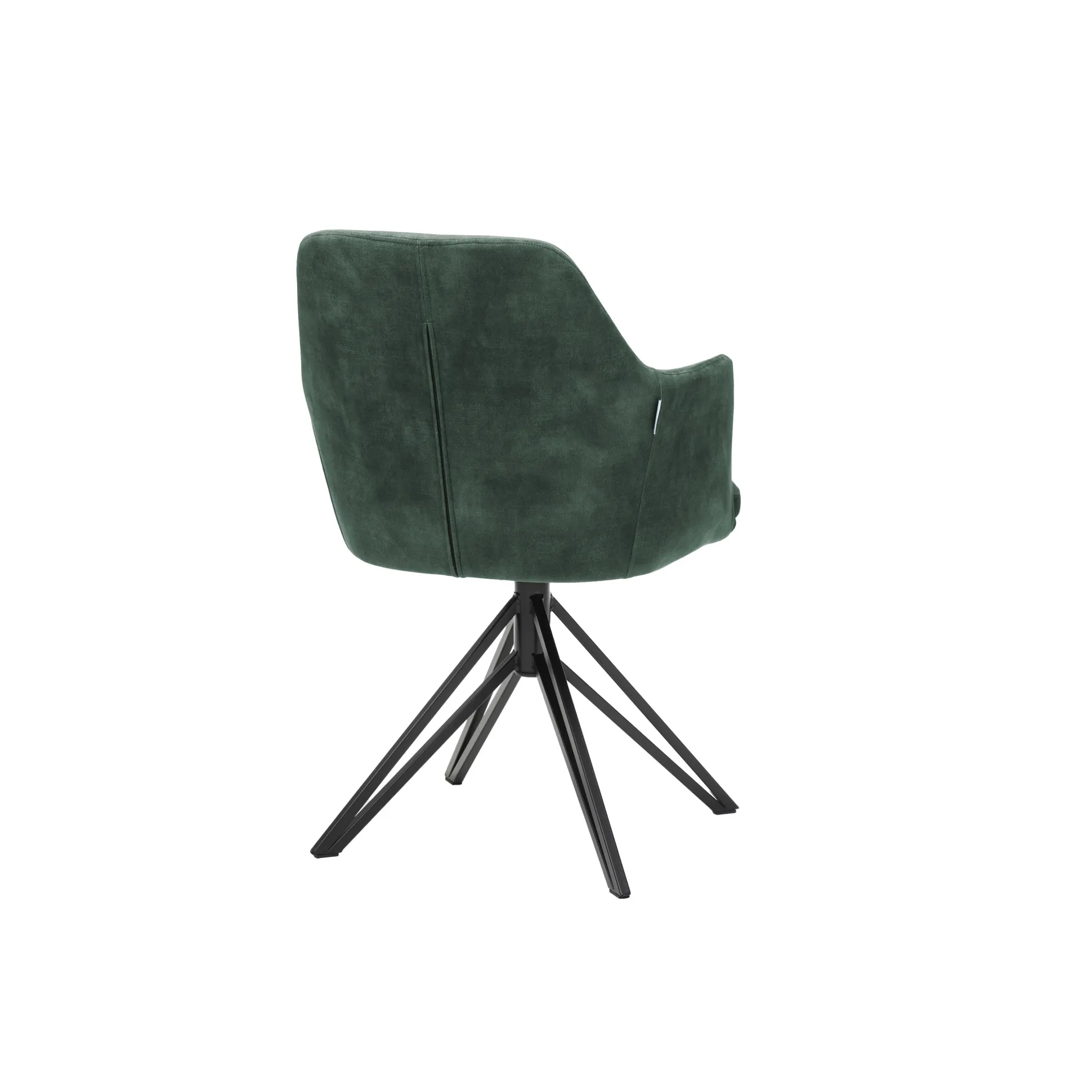 Armstoel Melvin Groen Stof – Set van 2