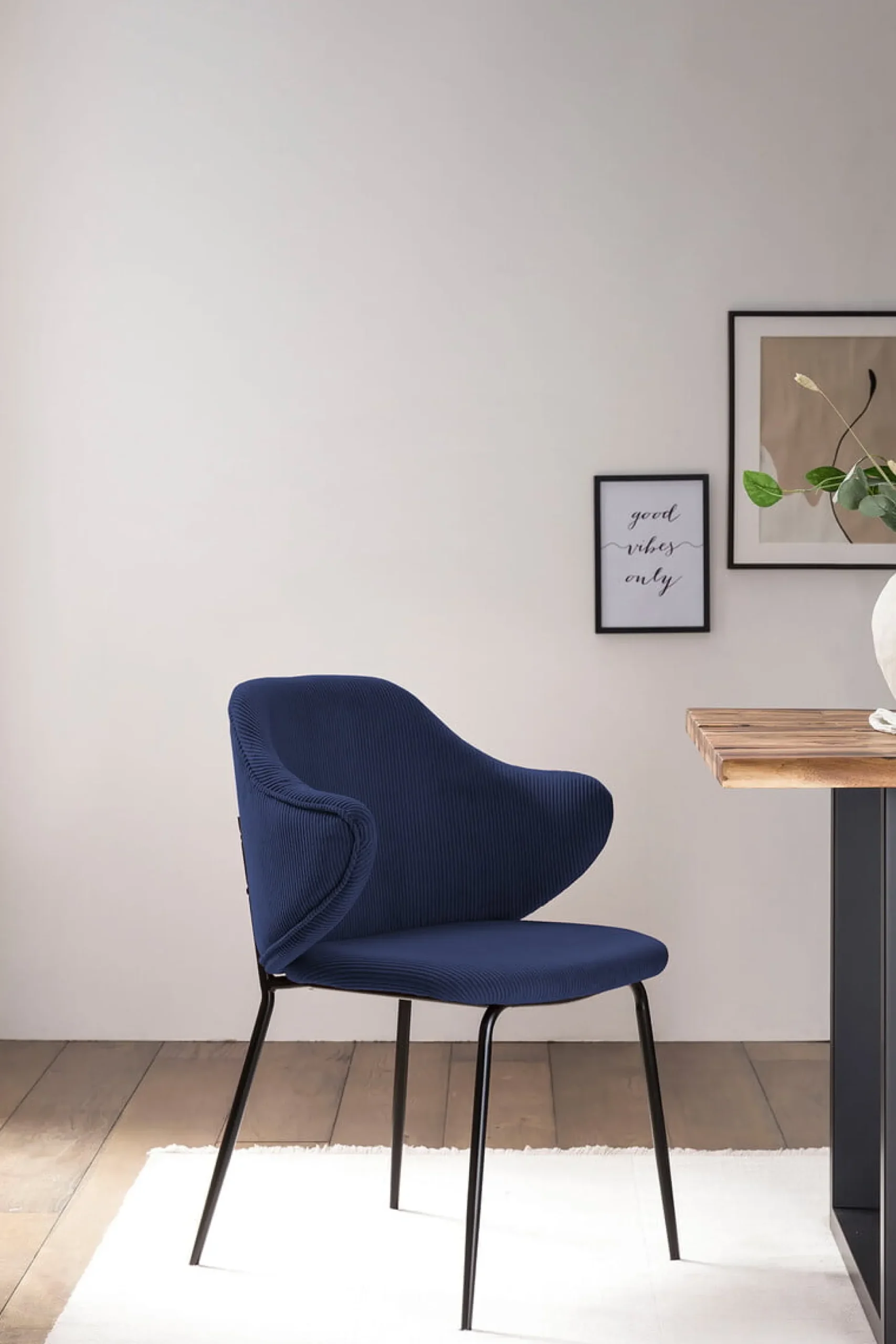 Armstoel Novi Blauw – Set van 2