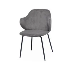 Armstoel Novi Grijs – Set van 2