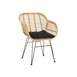 Armstoel Senne Rotan-Zwart – Set van 2