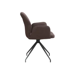 Armstoel Sonja Bruin Stof