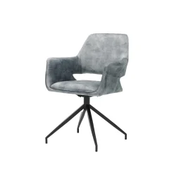 Armstoel Vivian Niagara Blauw Velours – Set van 2