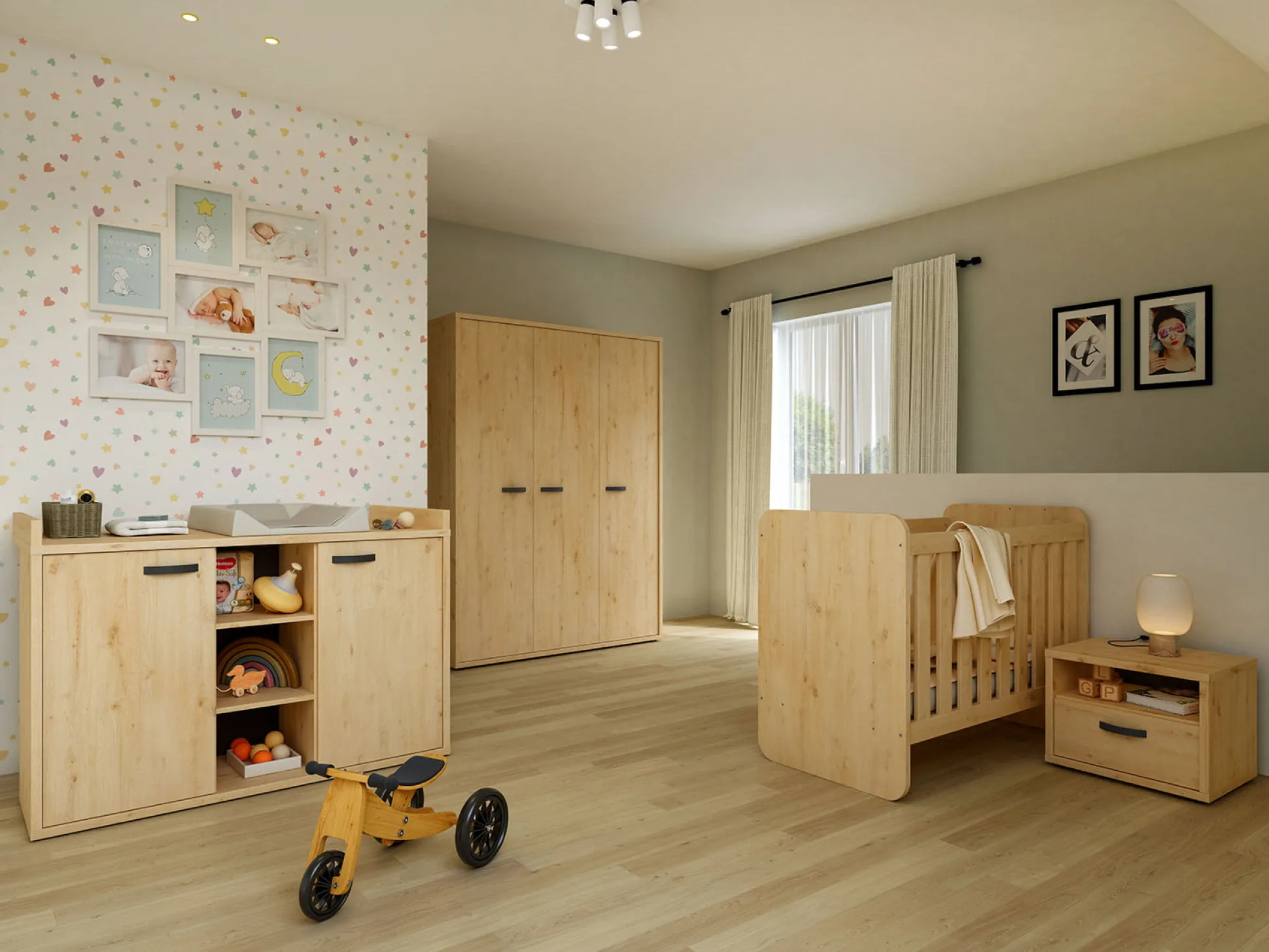 Babybed Gabon Eiken