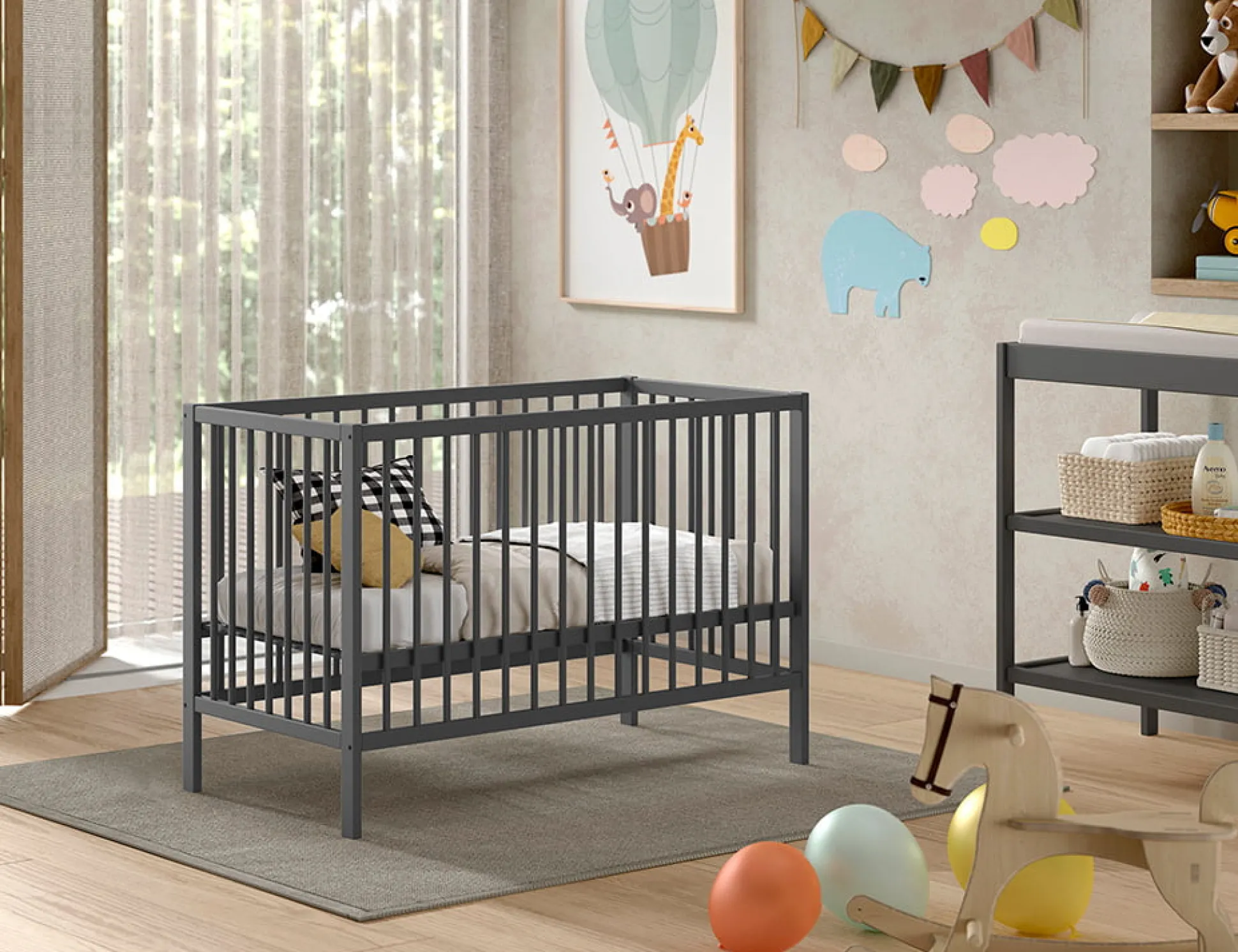 Babybed Taylor Antraciet