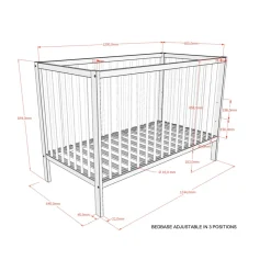 Babybed Taylor Antraciet