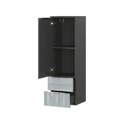 Badkamer Kolomkast Philip Grafiet-Zilver 111 cm