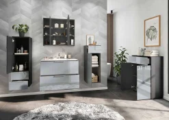 Badkamer Kolomkast Philip Grafiet-Zilver 93 cm