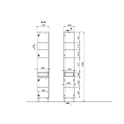 Badkamer kolomkast Zadar Grafiet 190 cm