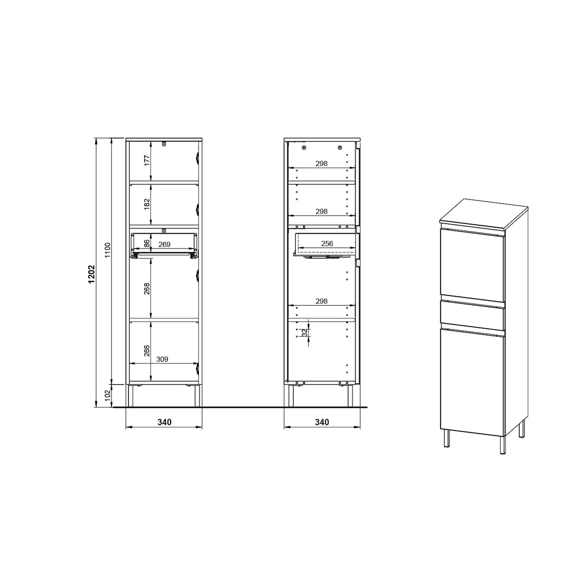 Badkamerkast Abrantes Wit