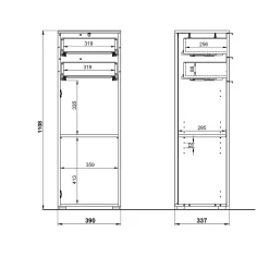 Badkamerkast Bari Wit Eiken 111 cm