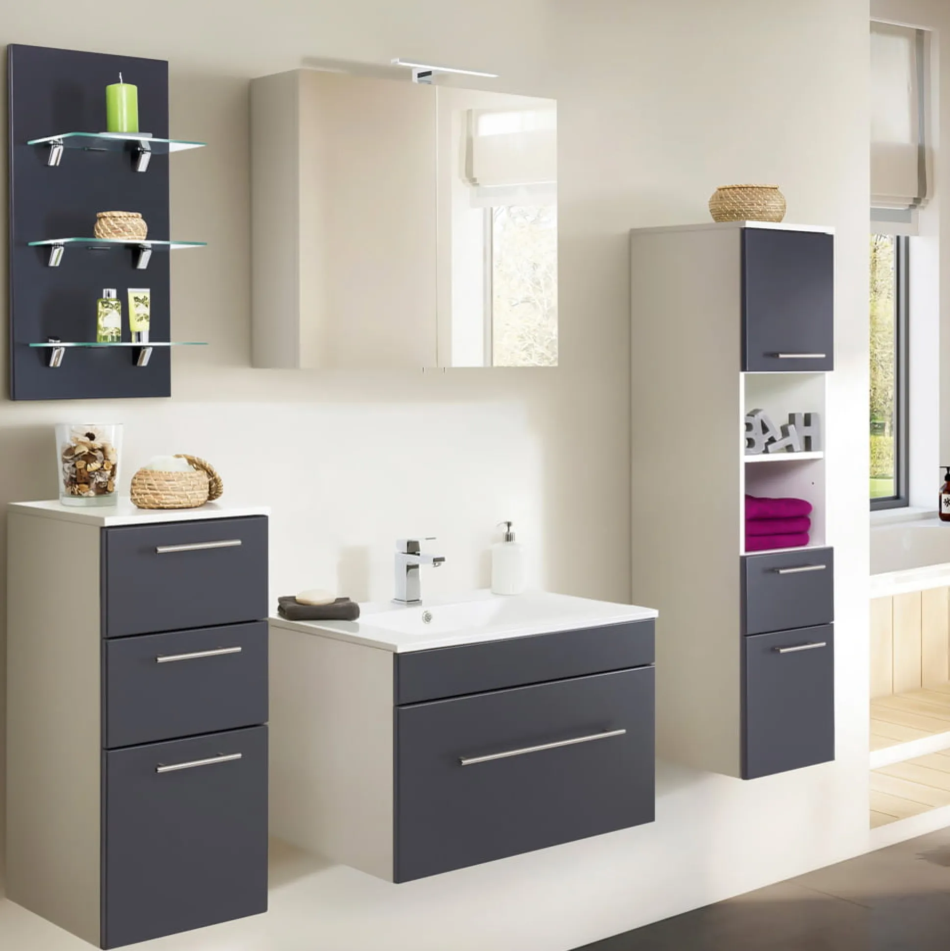 Badkamerkast Ivar Antraciet XL