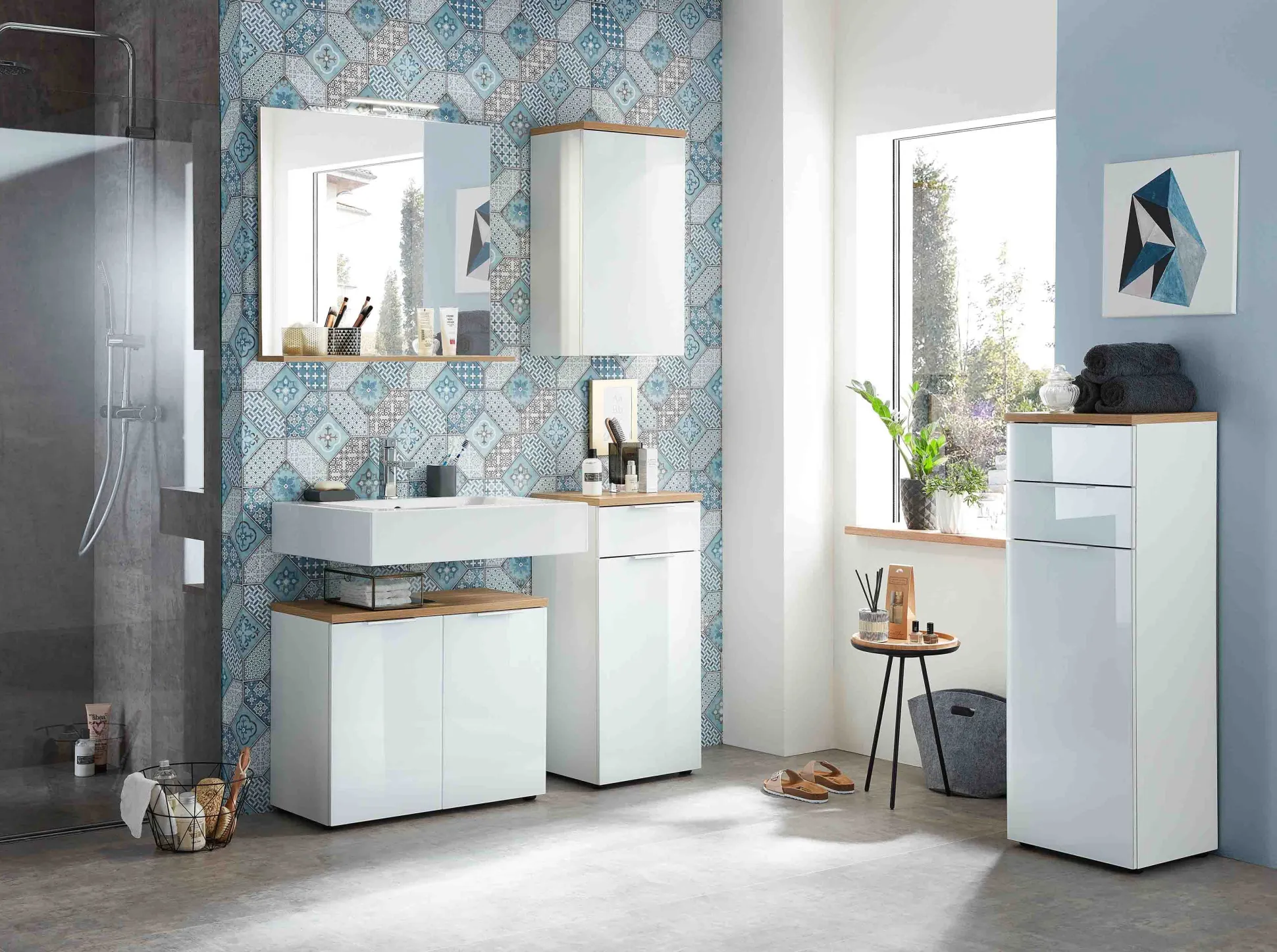 Badkamerkast Palma Eiken Wit