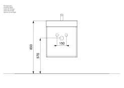 Badmeubel Annecy Grafiet 50 cm