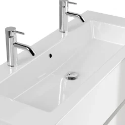 Badmeubel Phoenix Wit Hoogglans Dubbele Kraan 120 cm