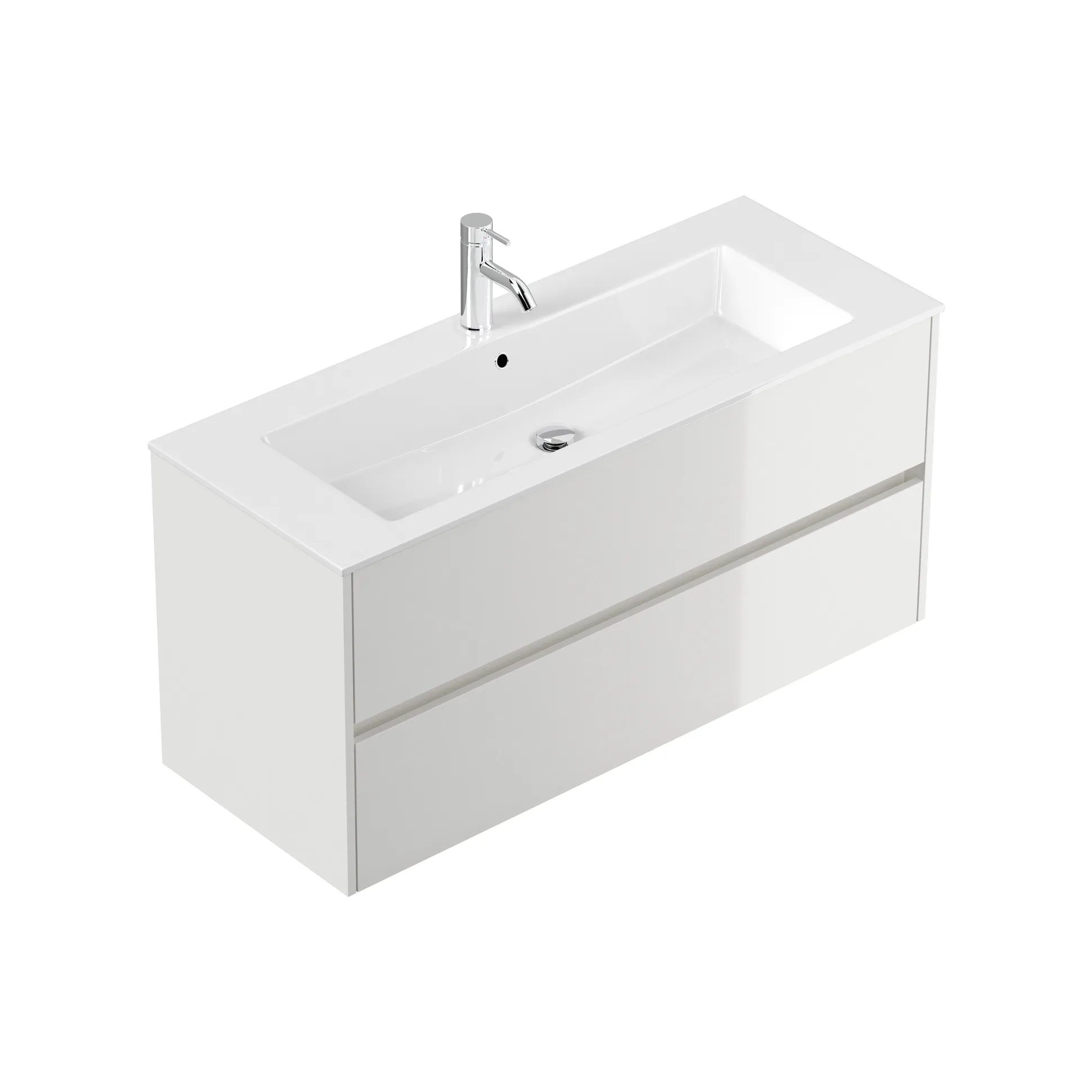 Badmeubel Phoenix Wit Hoogglans Enkele Kraan 120 cm