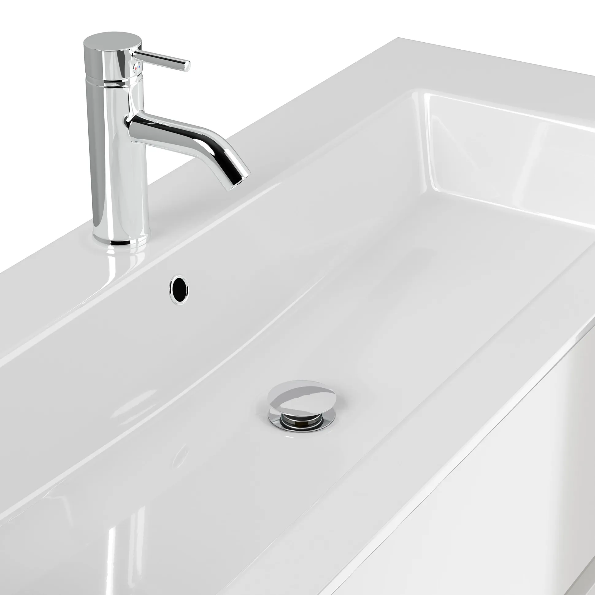 Badmeubel Phoenix Wit Hoogglans Enkele Kraan 120 cm