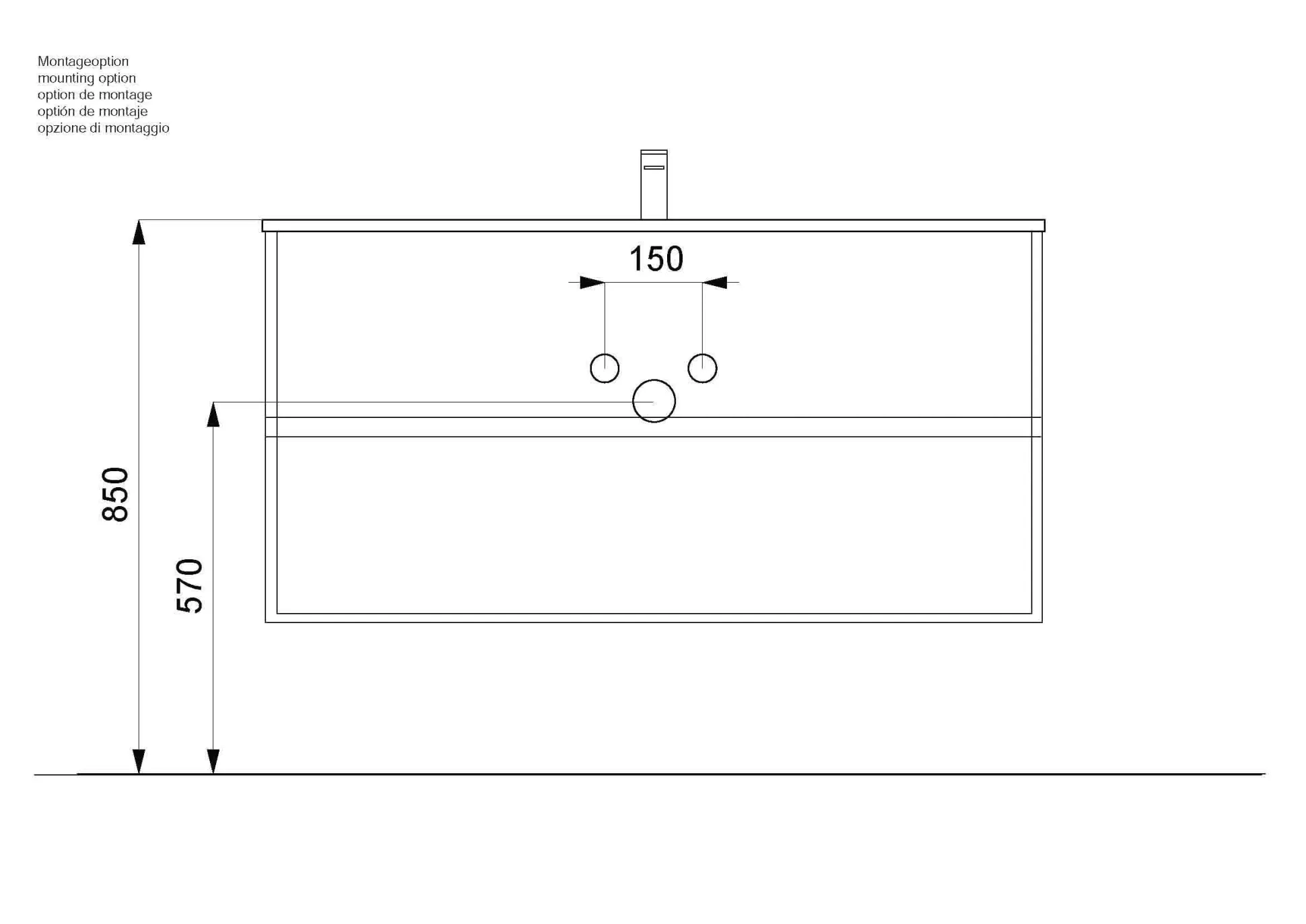 Badmeubel Phoenix Wit Hoogglans Enkele Kraan 120 cm