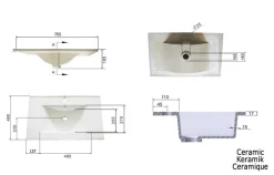 Badmeubel Vegas Wit Hoogglans 75 cm