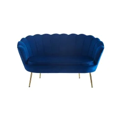 Bank Chanelle Velvet Donkerblauw 136 cm