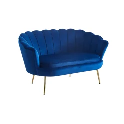 Bank Chanelle Velvet Donkerblauw 136 cm