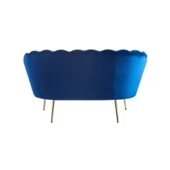 Bank Chanelle Velvet Donkerblauw 136 cm