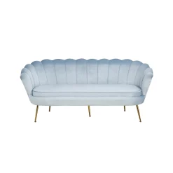 Bank Chanelle Velvet Lichtgrijs 180 cm
